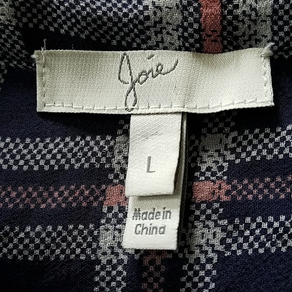 Joie Nura Plaid Silk Blouse - Picture 5 of 6